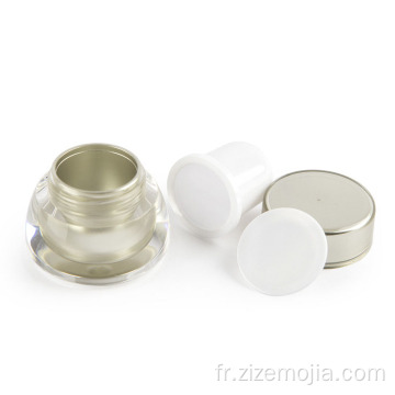 Pot de cosmétiques acrylique à double paroi pour soins de la peau personnalisés